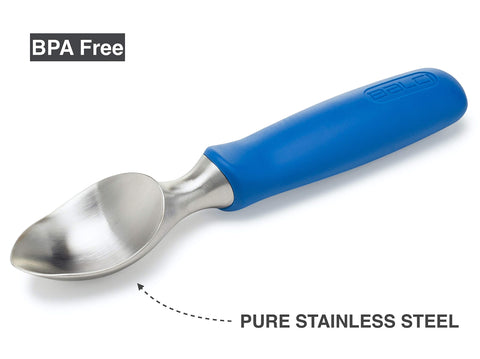 Balci ice cream scoop blue handle designed for ergonomic, easy scooping.
