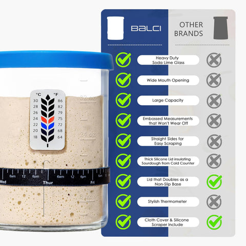 BALCI jar with thermometer view helps monitor fermentation progress at a glance