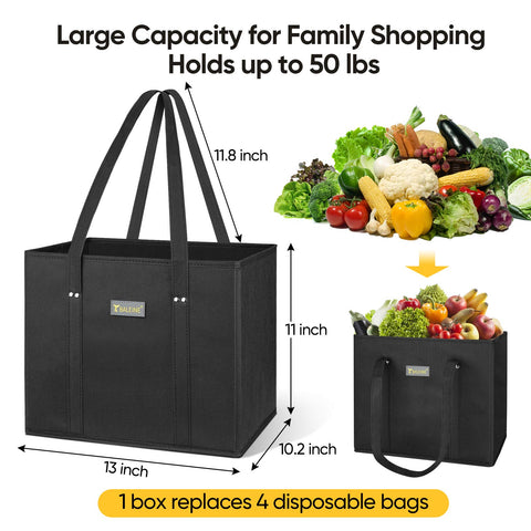 Baleine bags in cart showing organized shopping and easy loading.