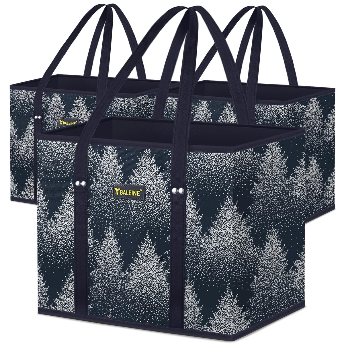 BALEINE 3Pk reusable bags with foldable design for easy storage and loading.