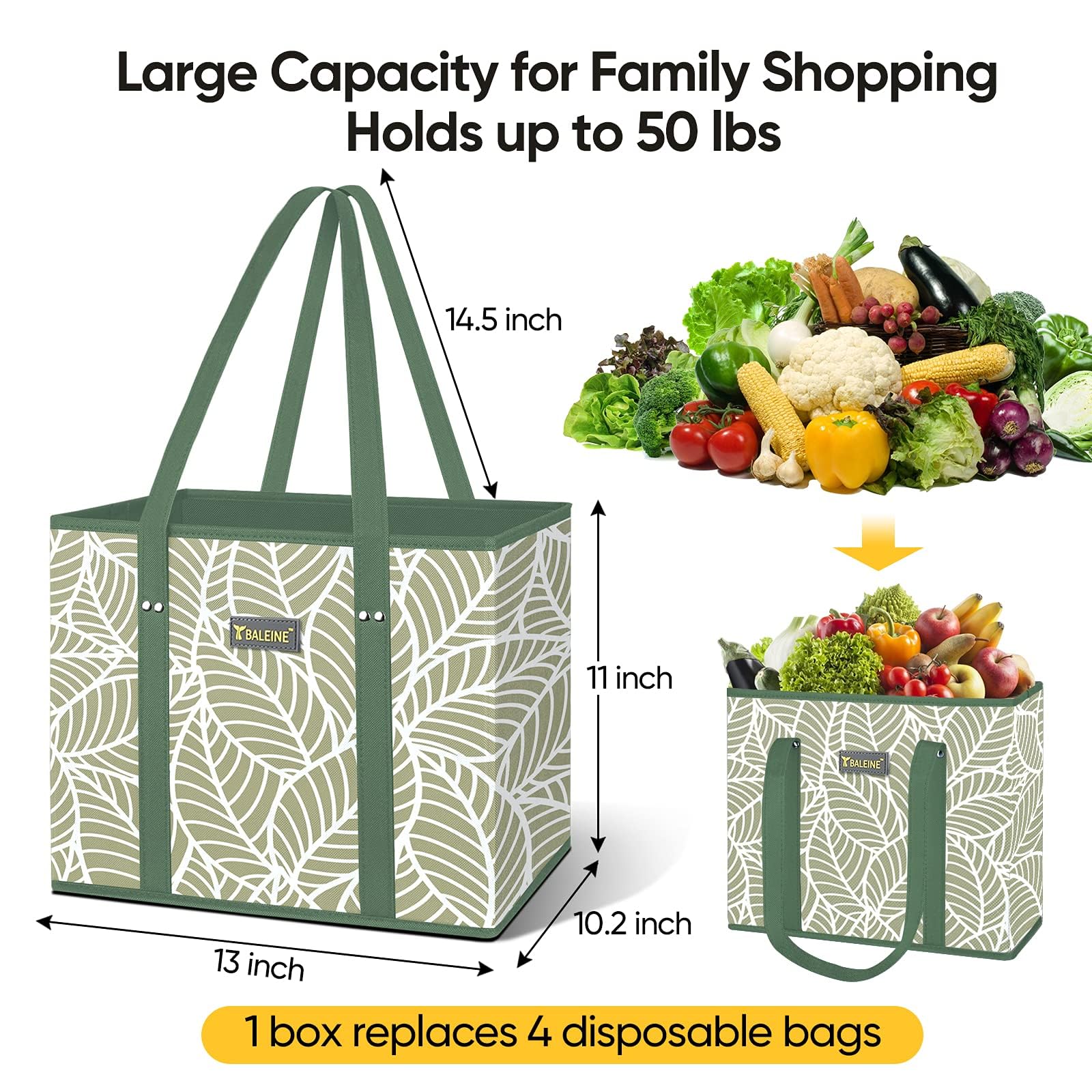 BALEINE bag set shows water-resistant material for outdoor shopping.
