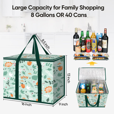 BALEINE water-resistant insulated bag for groceries and delivery trips.