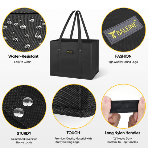 Water resistant Baleine tote ideal for outdoor shopping and spills.