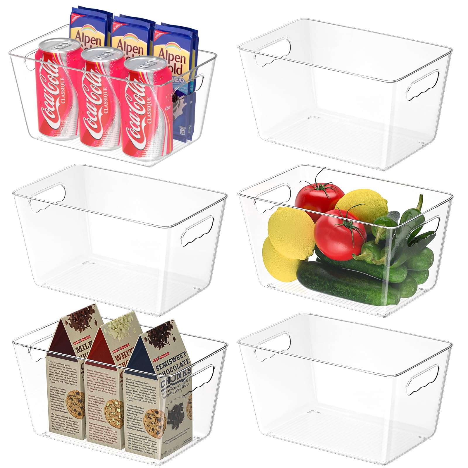 BALEINE clear storage bin with open-front design for quick access