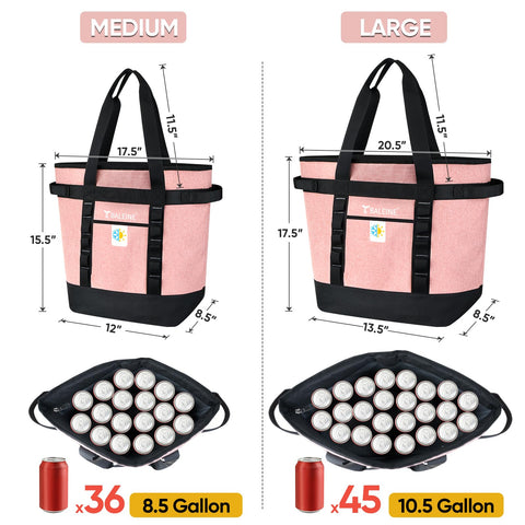 BALEINE collapsible soft cooler bag folded for compact storage.