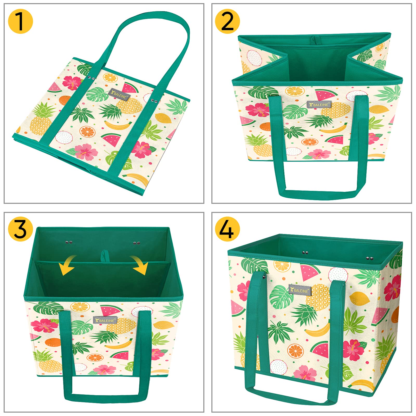 BALEINE Hawaiian Brunch design adds stylish flair for market trips.