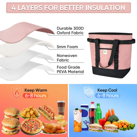 BALEINE insulated tote with sturdy side handles ready for heavy loads.
