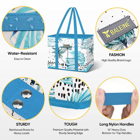 BALEINE Island Breeze bags show reinforced bottom for heavy groceries.