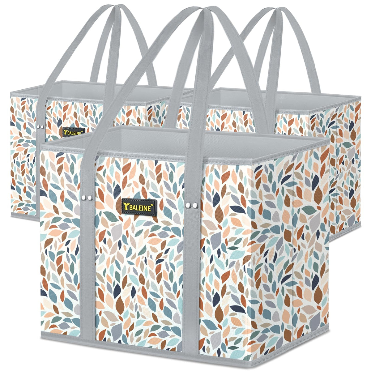 BALEINE Mosaic bags reinforced bottom support heavy groceries