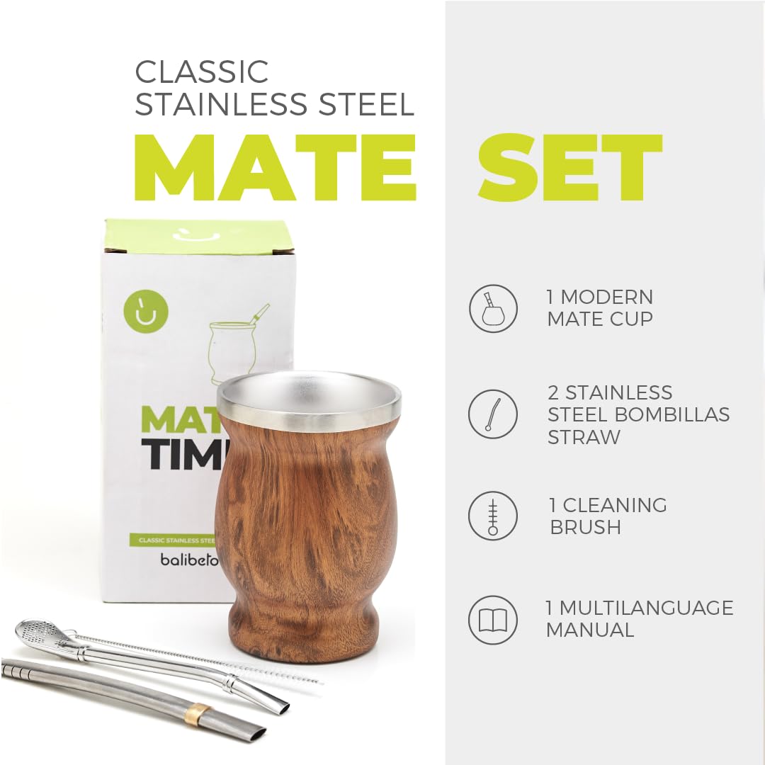 BALIBETOV stainless steel bombilla straw pair for smooth sips and easy cleaning