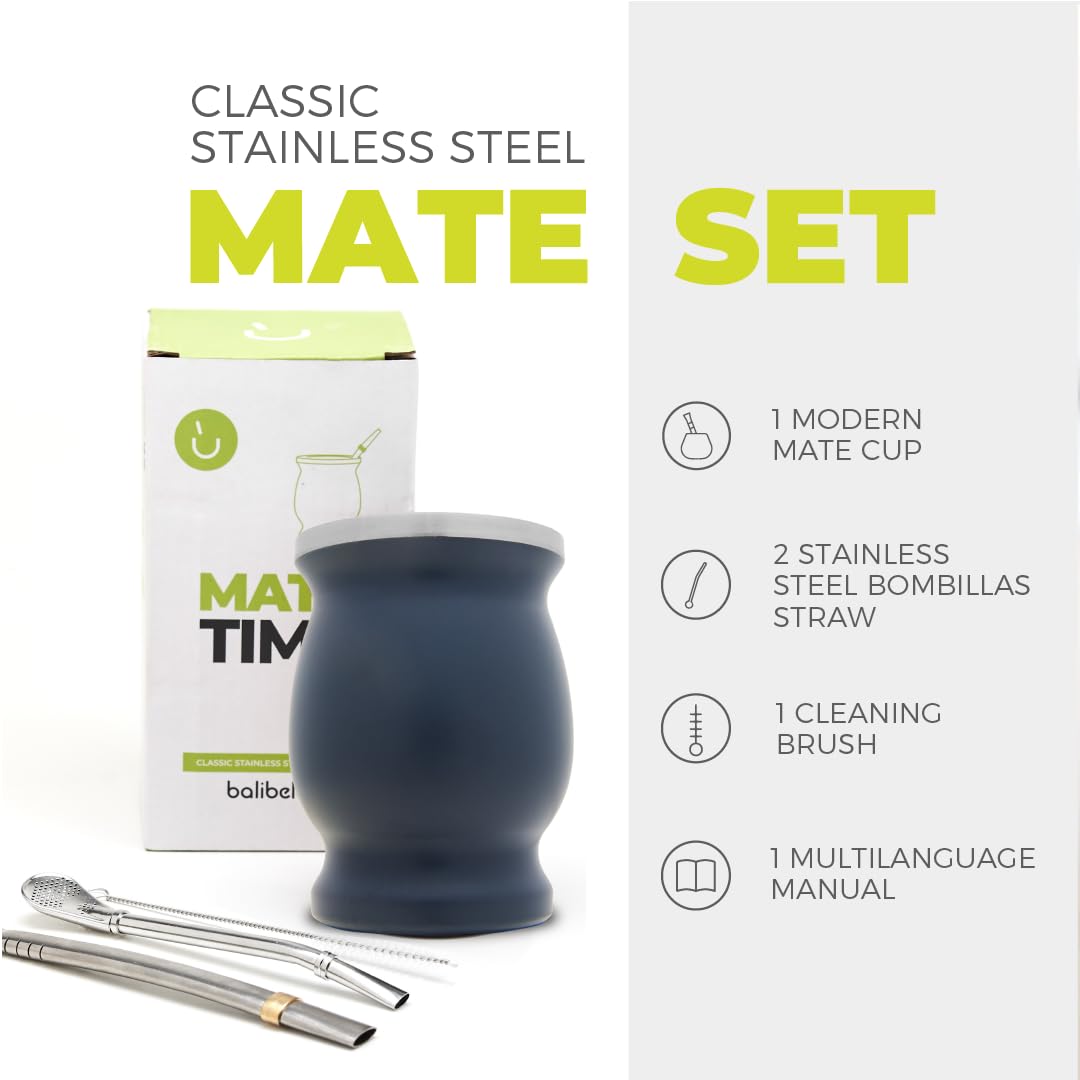 Balibetov two bombillas stainless steel straws ready for yerba mate sipping