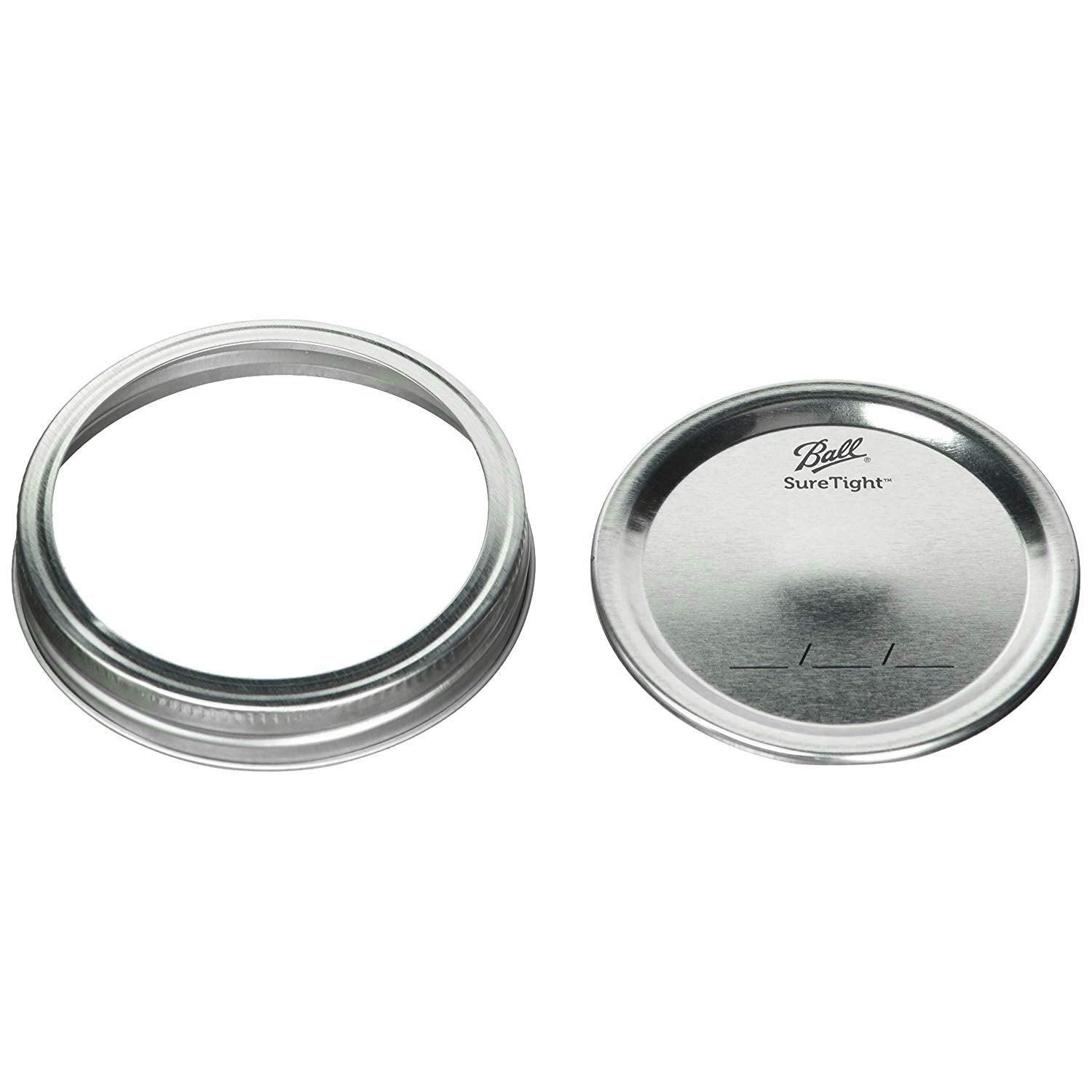 Ball 9-inch tall glass jar fits in pantry shelves.