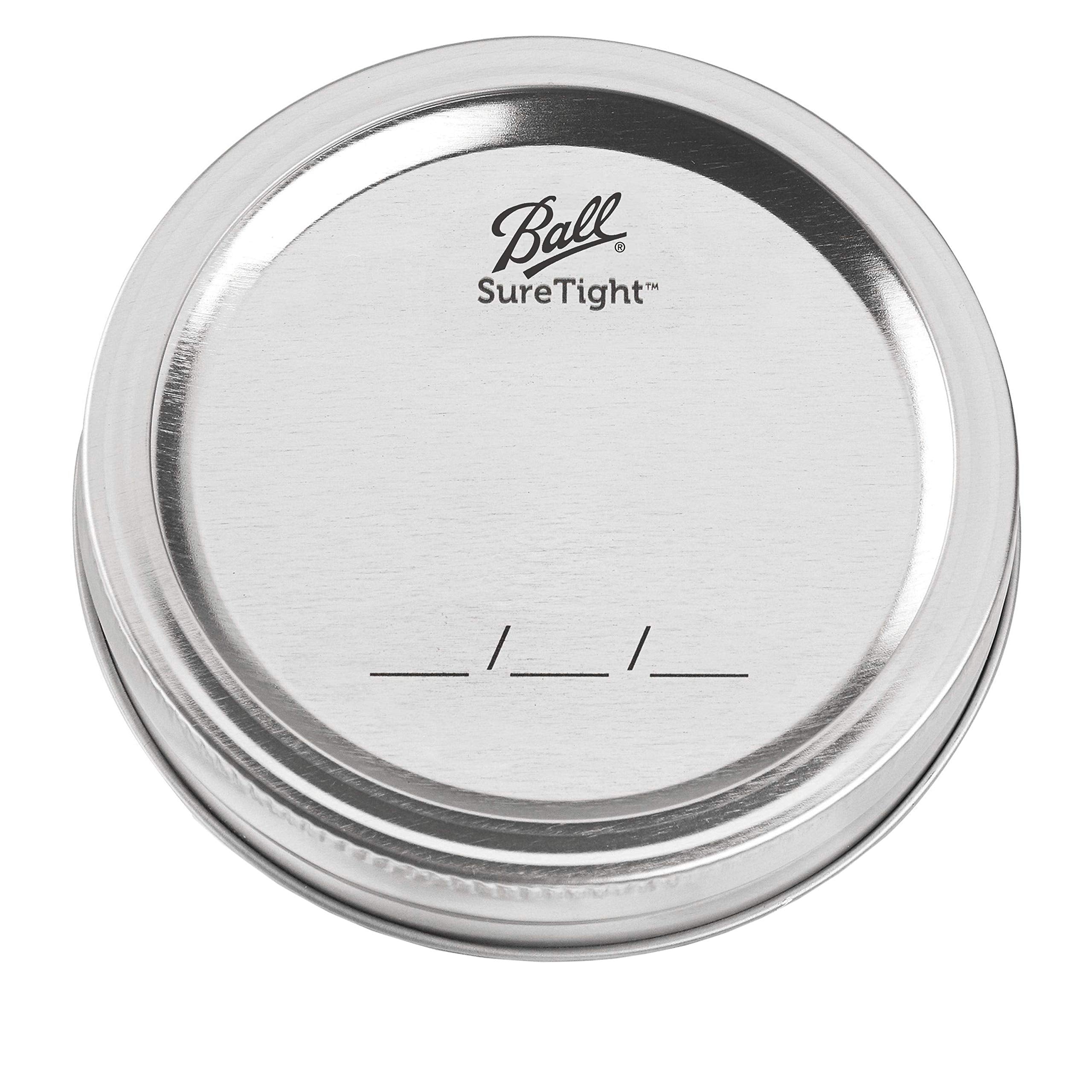 Ball wide-mouth jar features a 3-inch opening for easy filling.