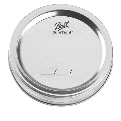Ball wide-mouth jar features a 3-inch opening for easy filling.
