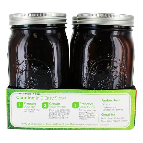 Amber glass jar with smooth surface ideal for pantry storage