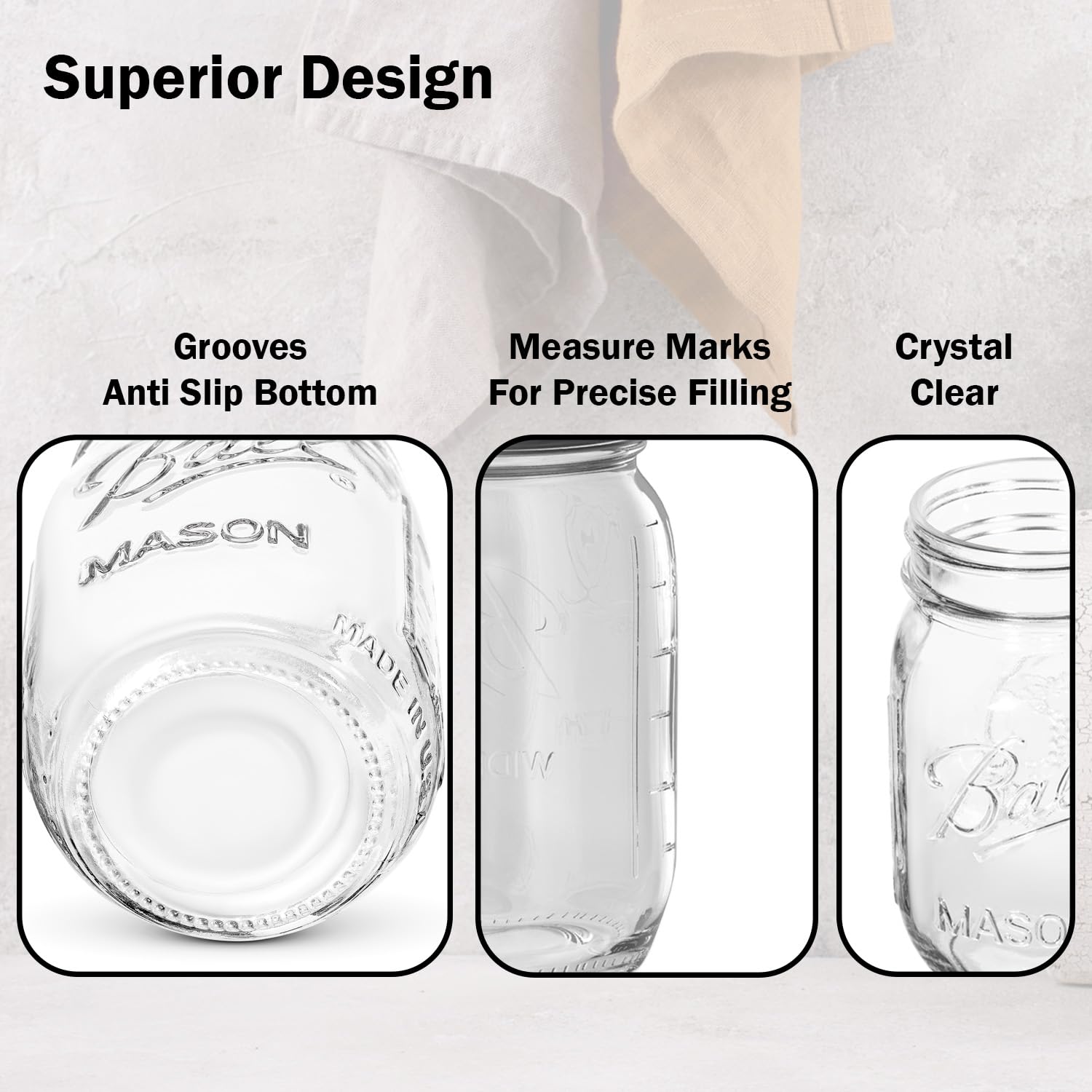 BPA-free glass stays sturdy for daily cooking, gifting, and crafts
