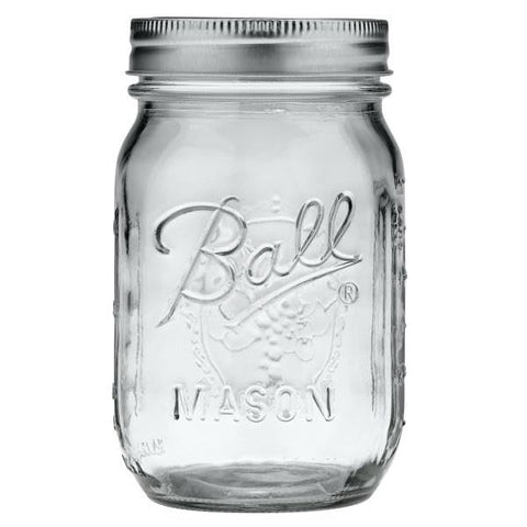Ball Mason Jar regular-mouth 16oz lids and bands close-up showing durable closures
