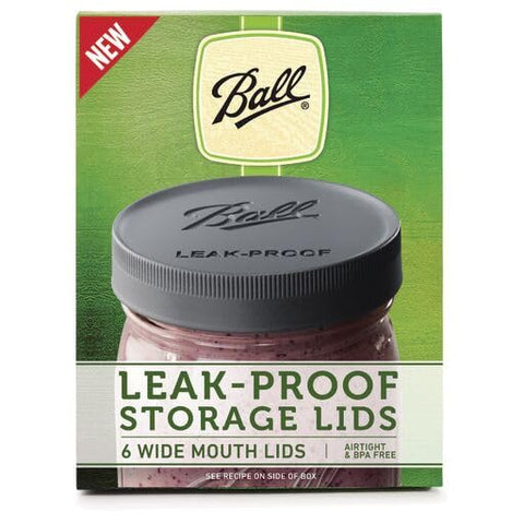 Ball BPA-free lids on glass jars highlighting USA-made quality.