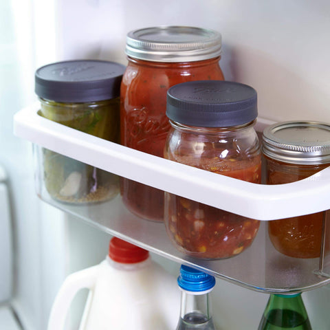 Set of 6 Ball regular-mouth lids ready for reusable pantry organization.