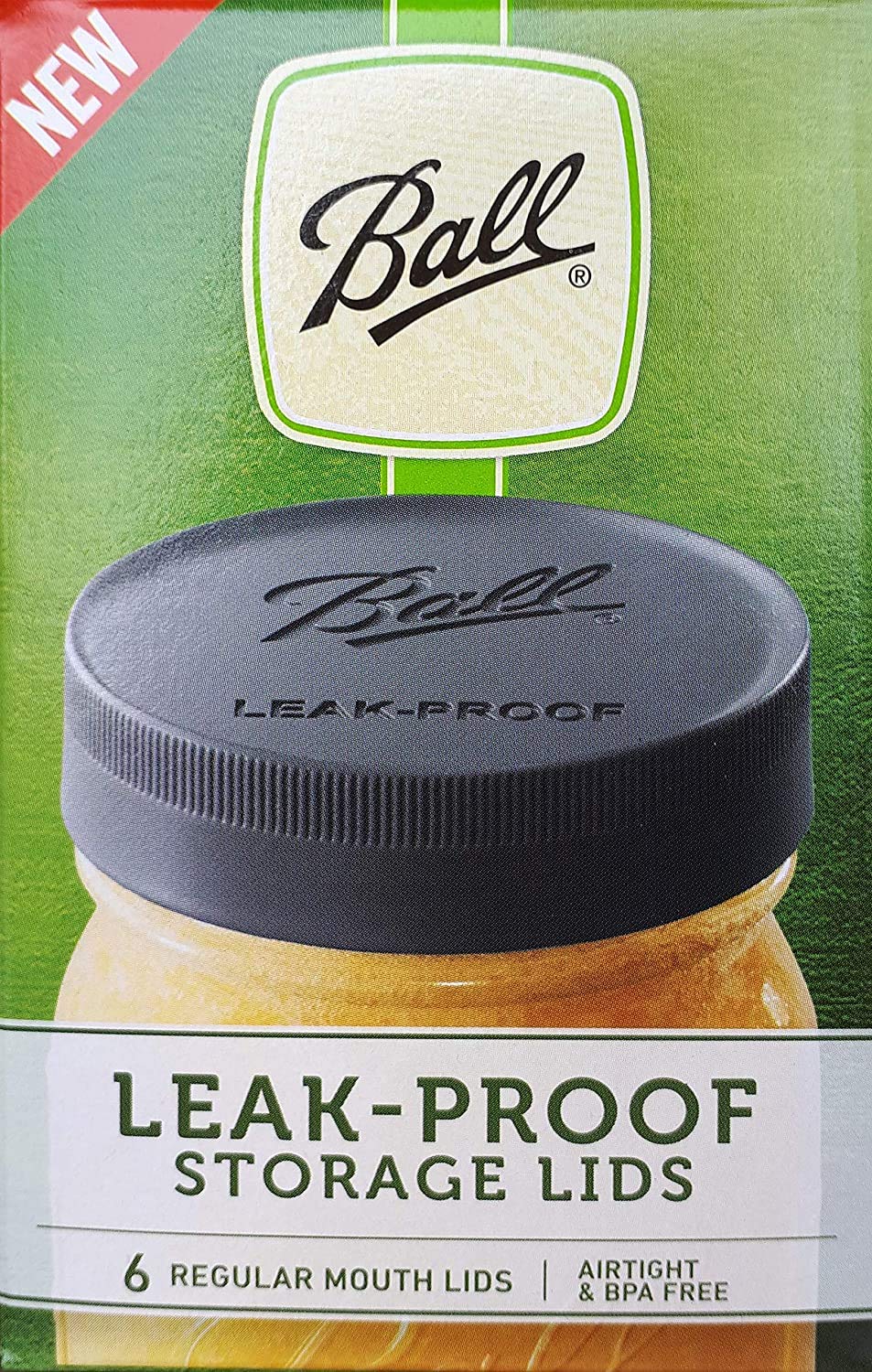 Ball Mason Jar regular-mouth lid set with secure seal for leakproof storage.