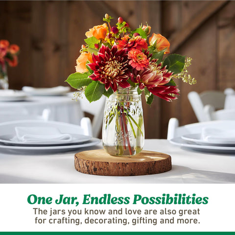 Ball Glass Jar for crafts and preserving ideas on a counter
