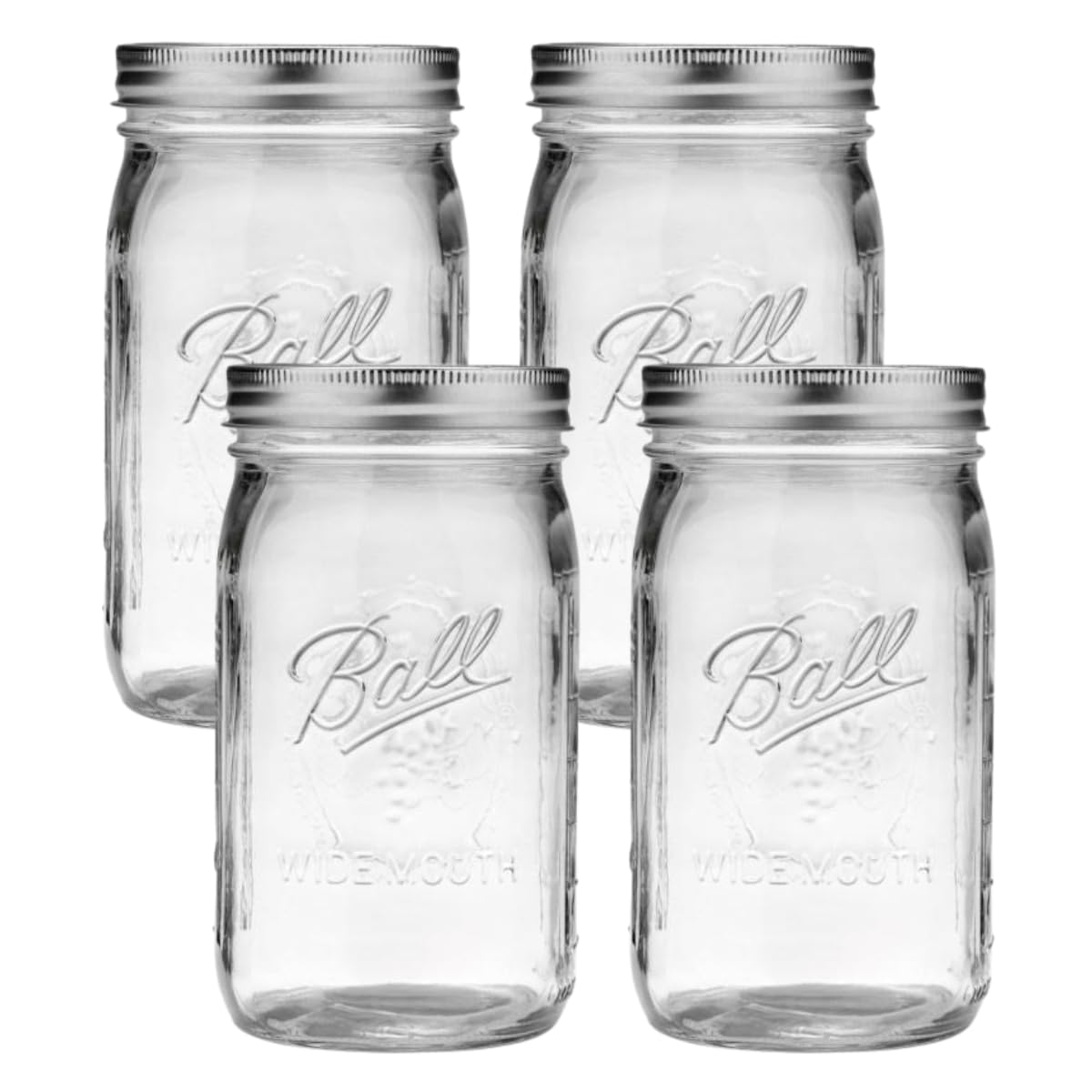 Ball Mason jar wide-mouth 32oz pack with lids and bands for canning