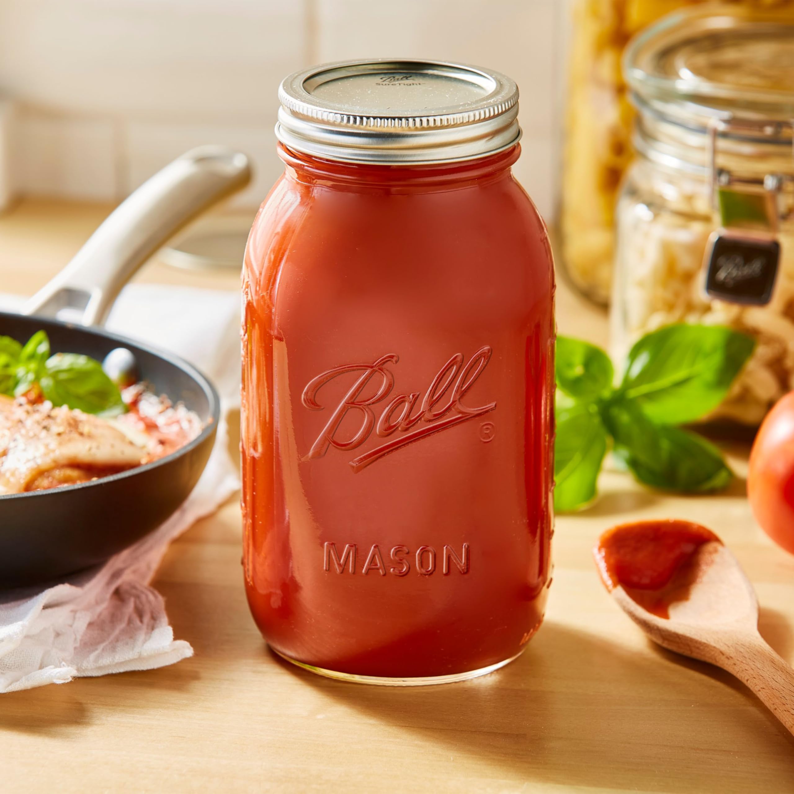 BPA-free Ball Regular Mouth jar offers safe, reusable storage.