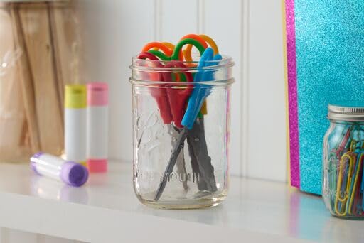 Ball wide-mouth jar with juice for homemade beverages.