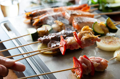 BALMUDA The Teppanyaki searing steak captures professional results at the table.