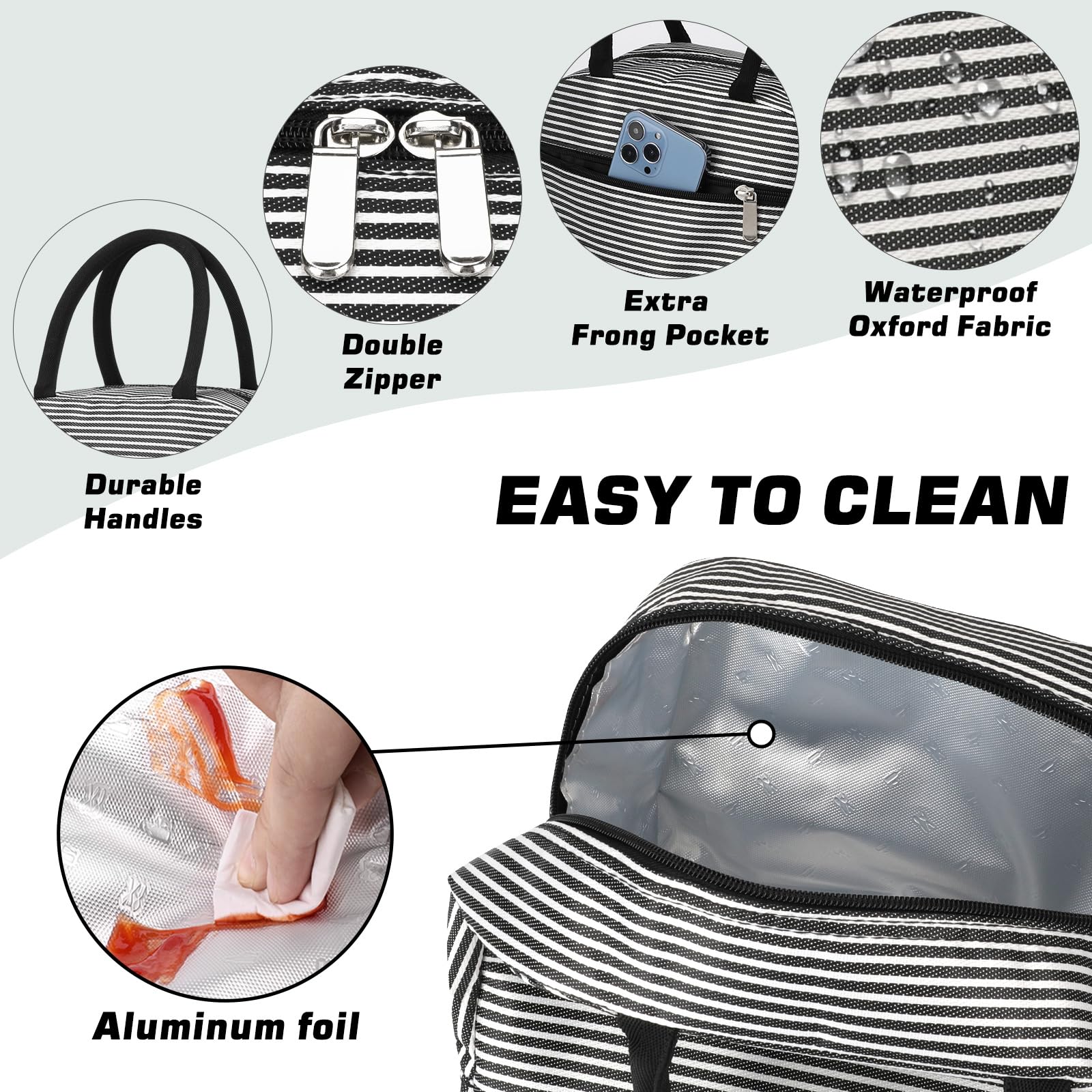 Large capacity accommodates a full meal plus snacks for one person