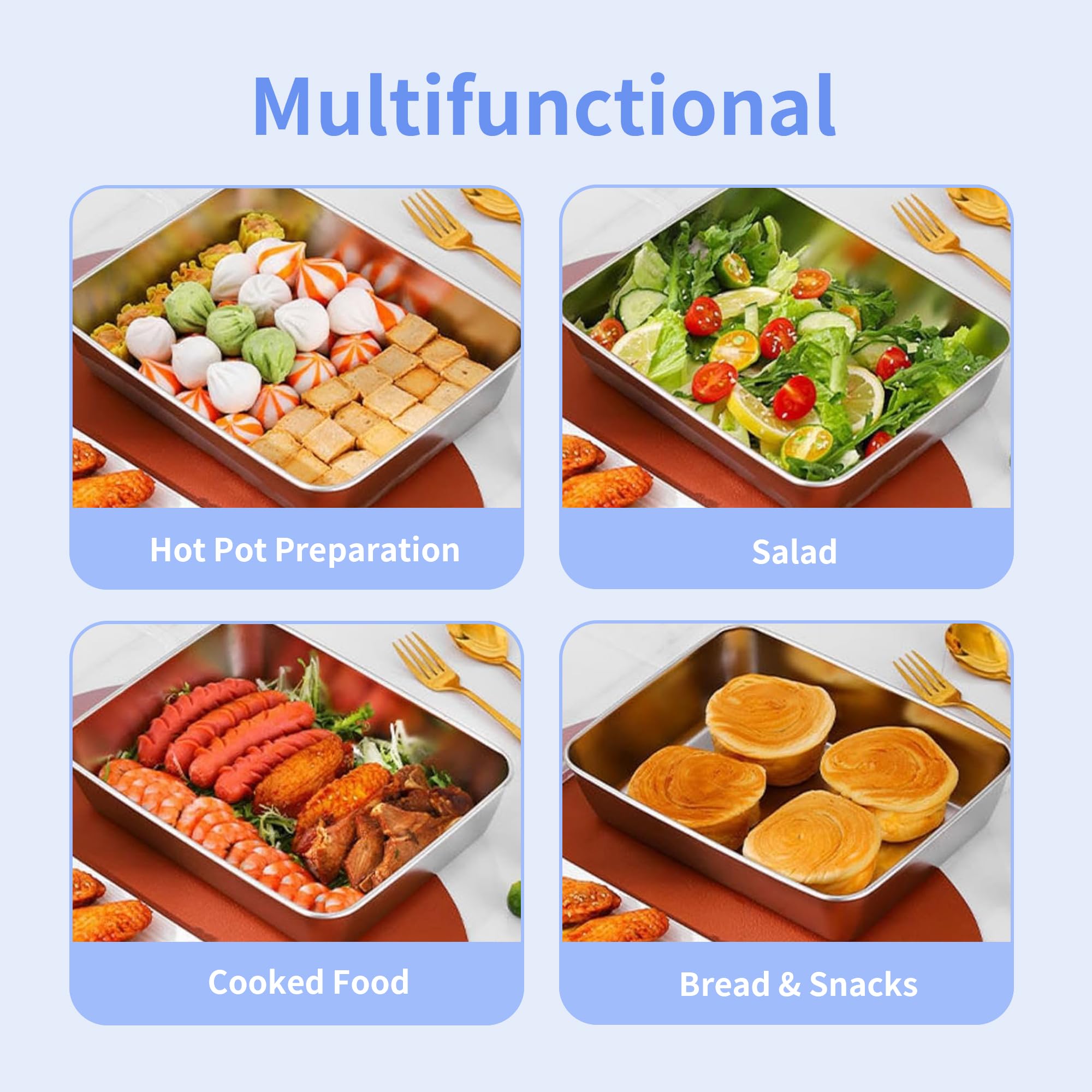 Flat-bottom design supports even heating in oven and on the stovetop.
