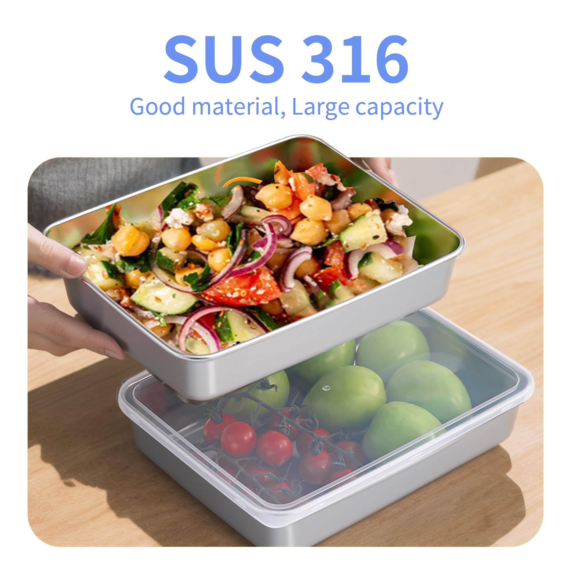 BALSALTA stackable containers maximize fridge and cabinet space with secure lids.