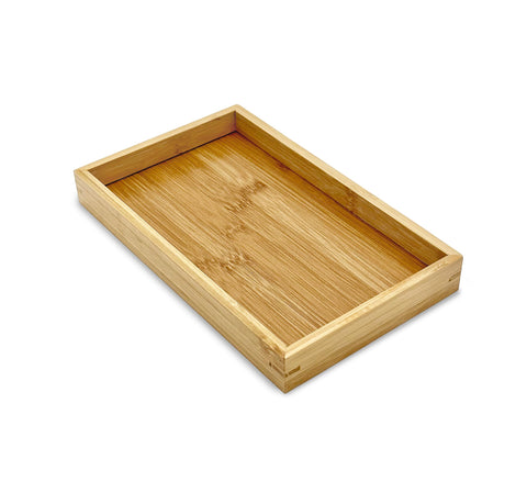 Bam & Boo bamboo serving tray close-up with natural finish for everyday meals