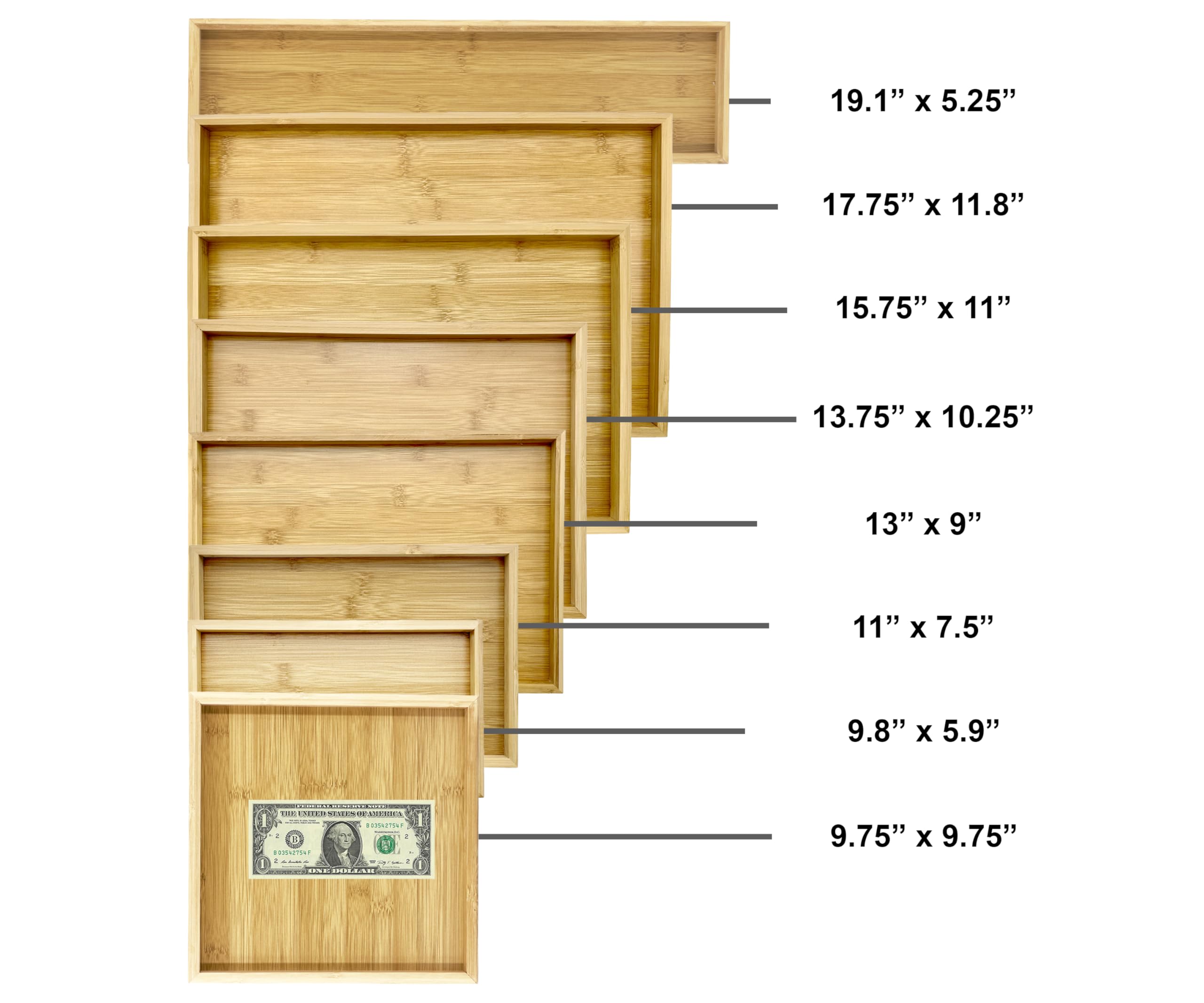 Bam & Boo drawer organizer tray for tidy drawers and spaces