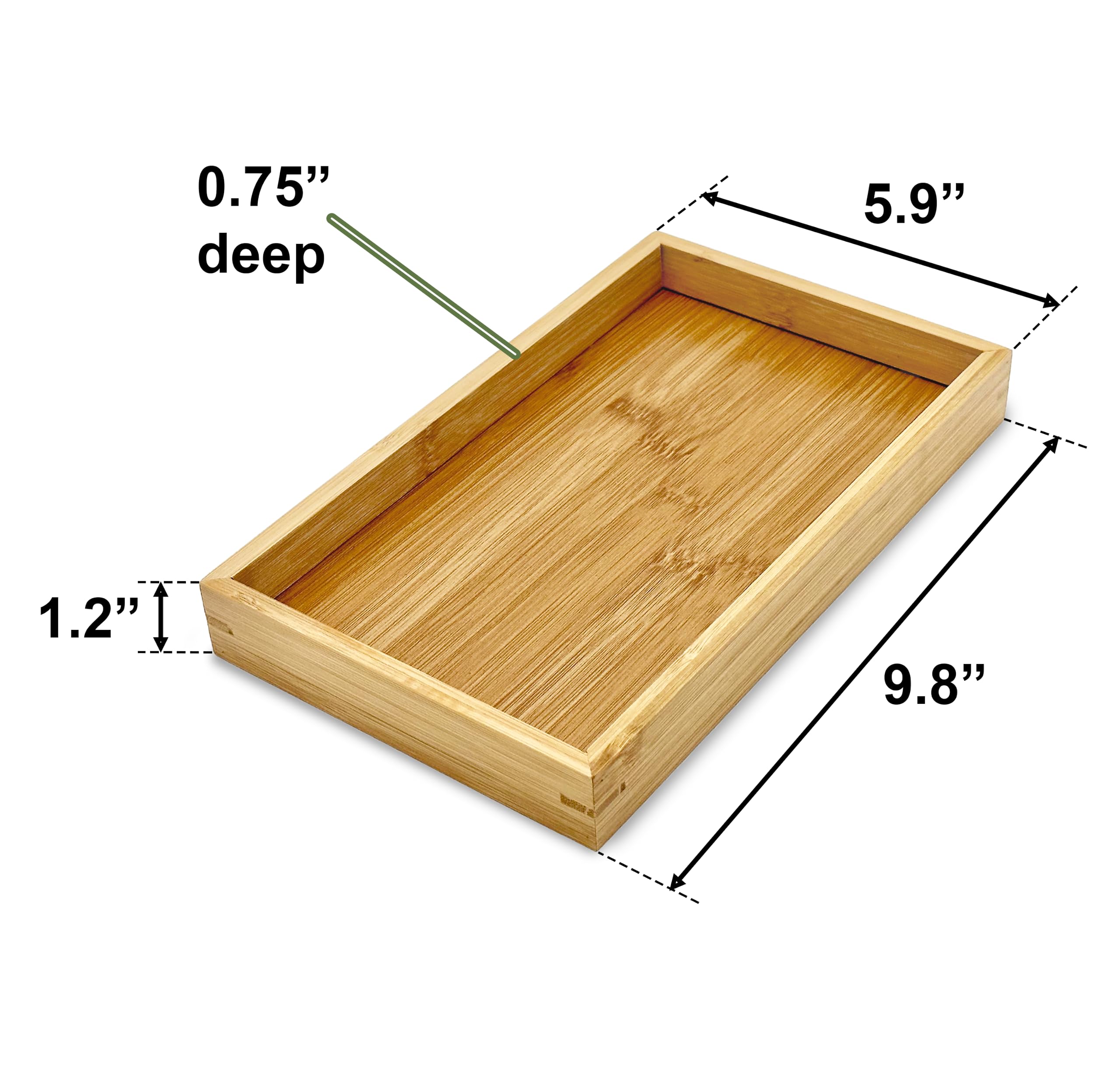Bam & Boo vanity decor tray showcasing sleek surface for cosmetics organization