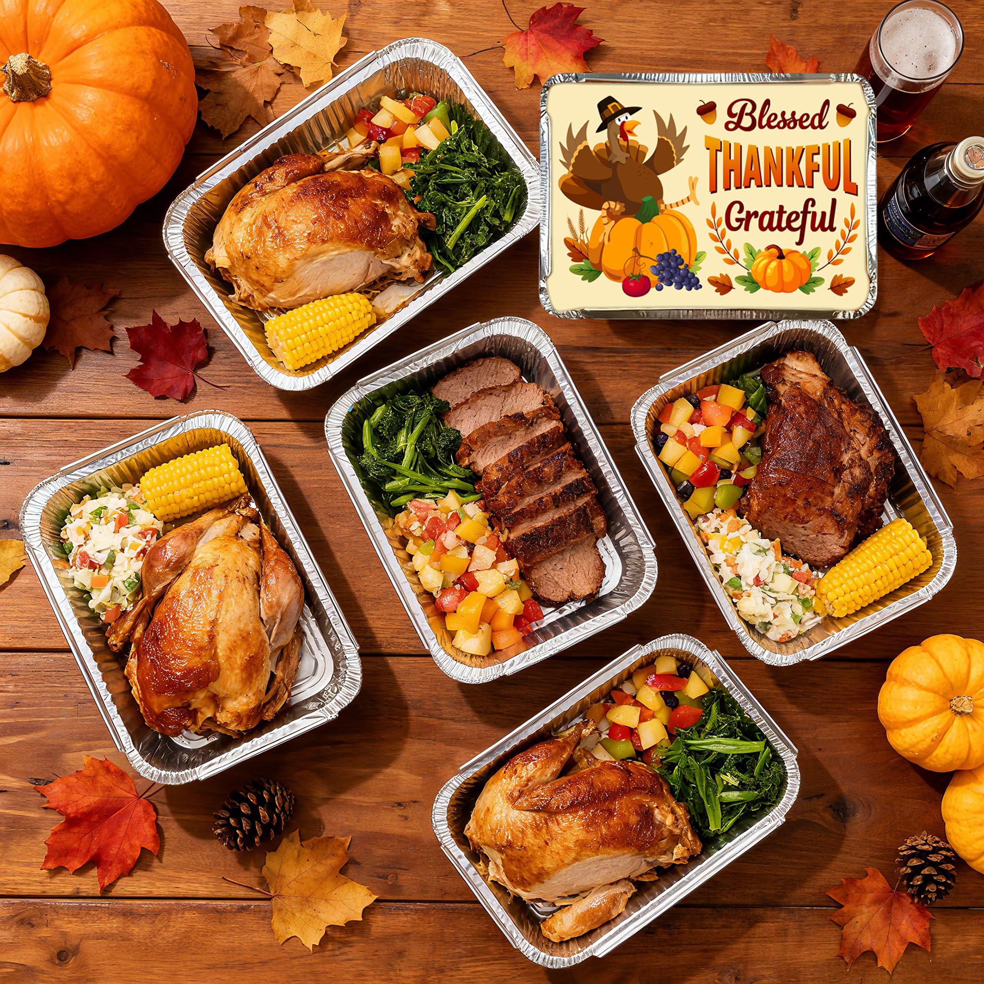Bamamon Thanksgiving party supplies pans for festive gatherings.