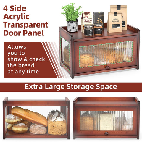 BAMBANG bread box back panel offers an unobstructed storage view.