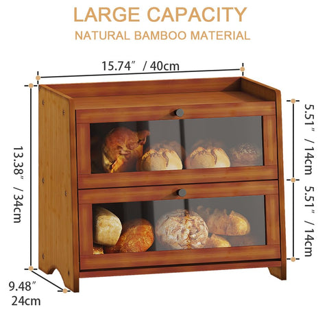 BAMBANG Bread Box in matte black bamboo adds premium countertop appeal