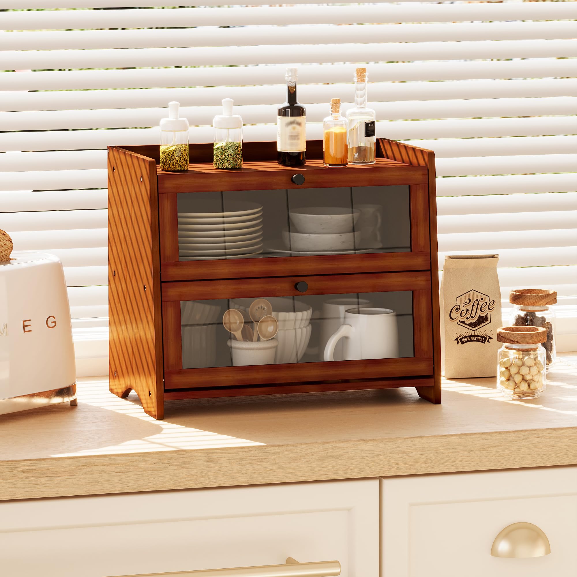 BAMBANG Bread Box includes pre labeled panels and tools for assembly