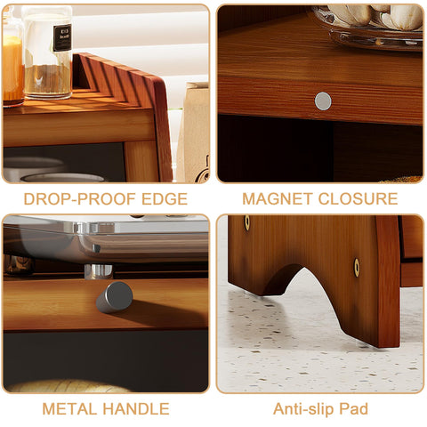 BAMBANG Bread Box vertical design saves counter space while keeping items visible