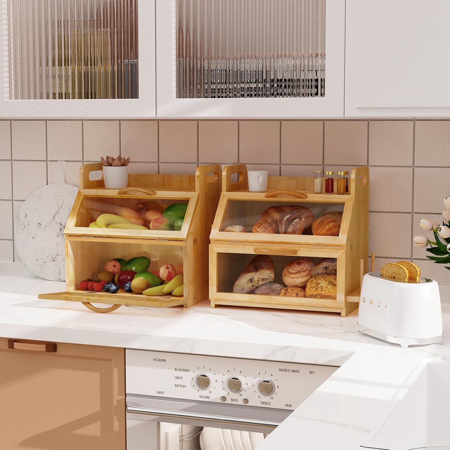 BAMBANG extra large capacity fits loaves, rolls, muffins for families