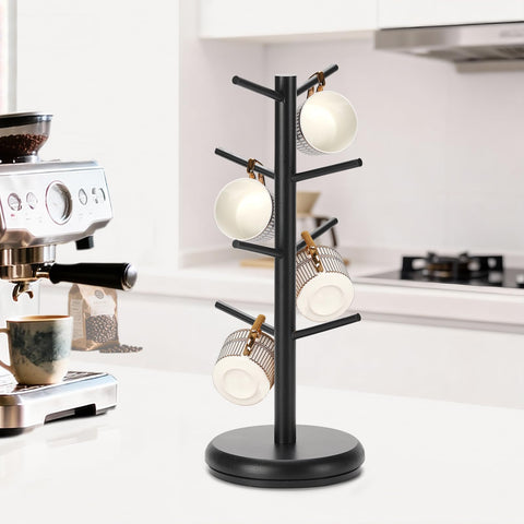 BAMBANG mug tree with eight hooks keeps mugs organized and accessible