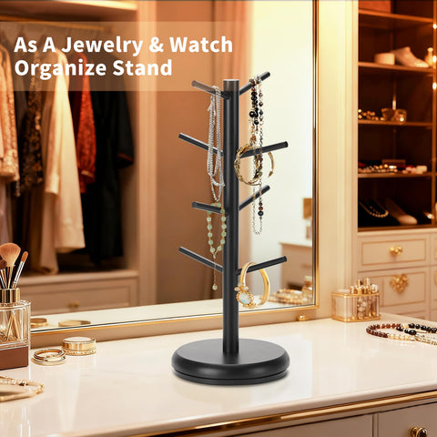 BAMBANG rotating mug rack keeps mugs within reach on a counter