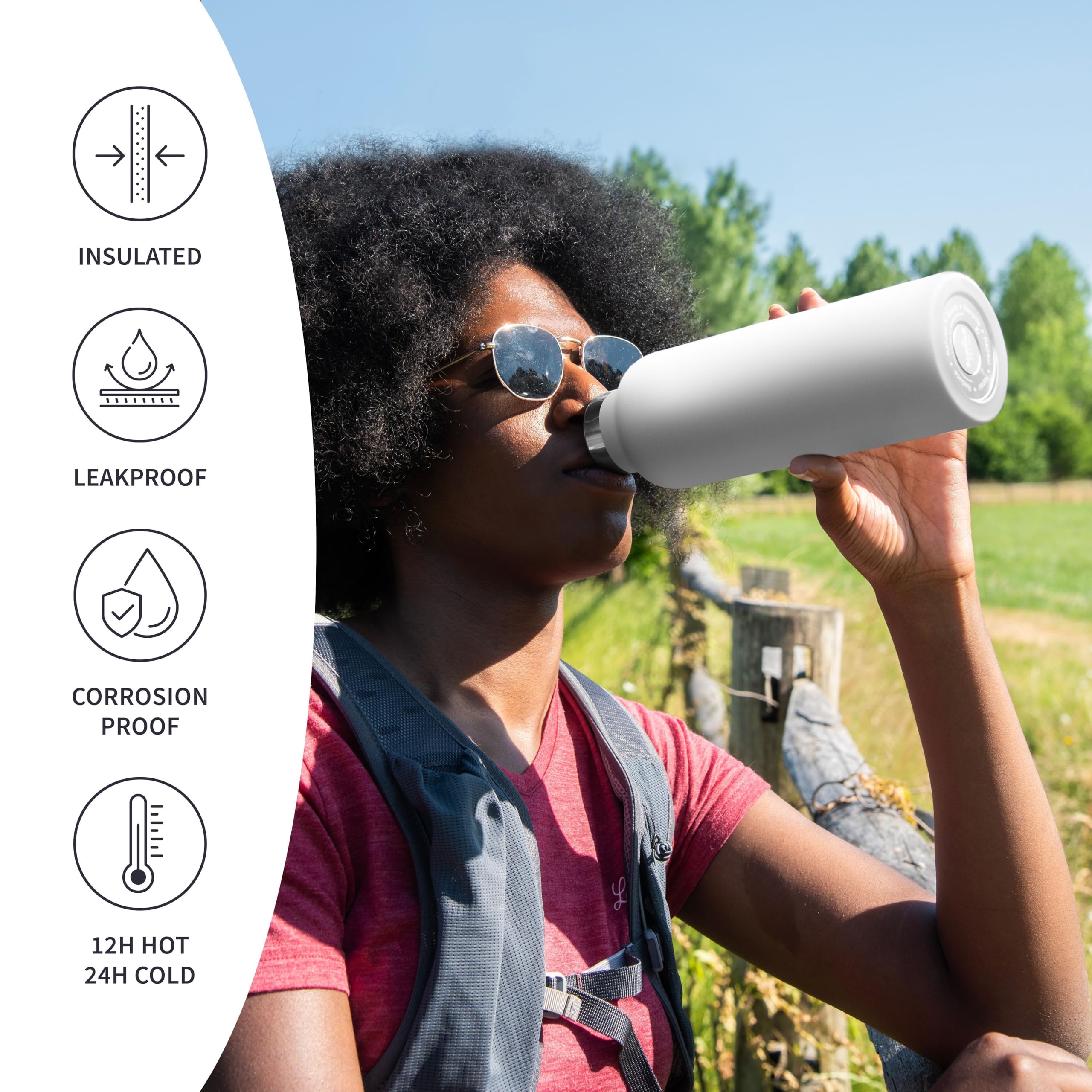 Bambaw bottle interior 304 stainless steel for a durable, plastic-free experience.