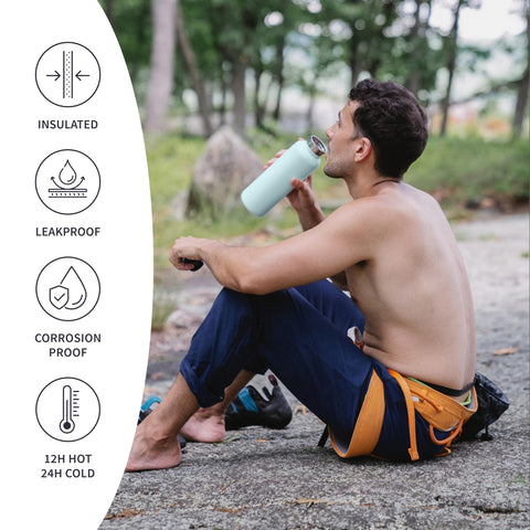 Bambaw dual-wall insulation keeps beverages hot or cold throughout the day