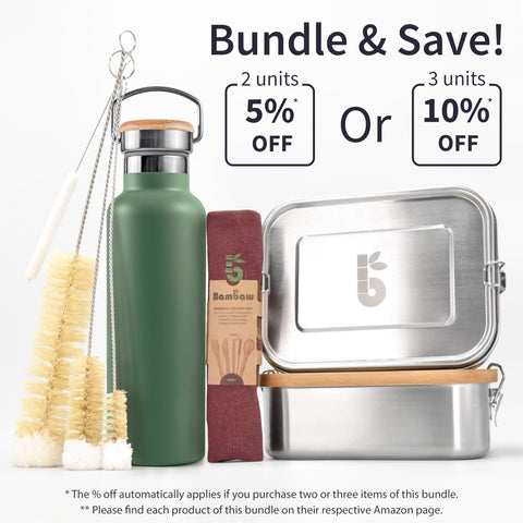 Bambaw eco-friendly metal bottle suited for hiking and travel