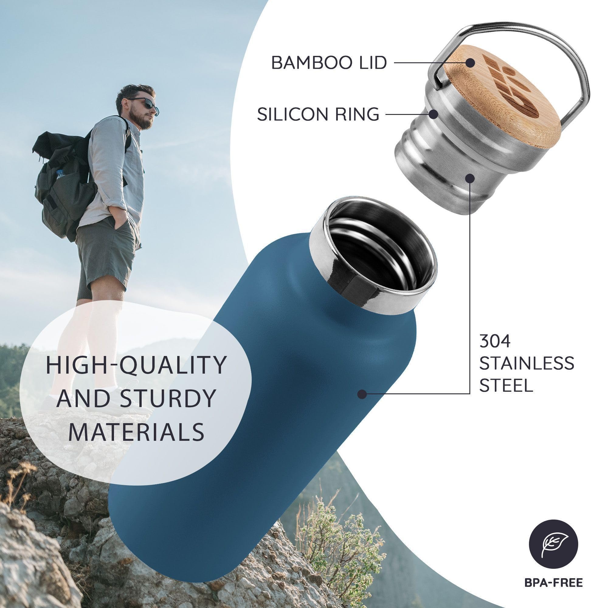 Bambaw stainless steel interior ensures clean, safe hydration with a durable, BPA-free design.