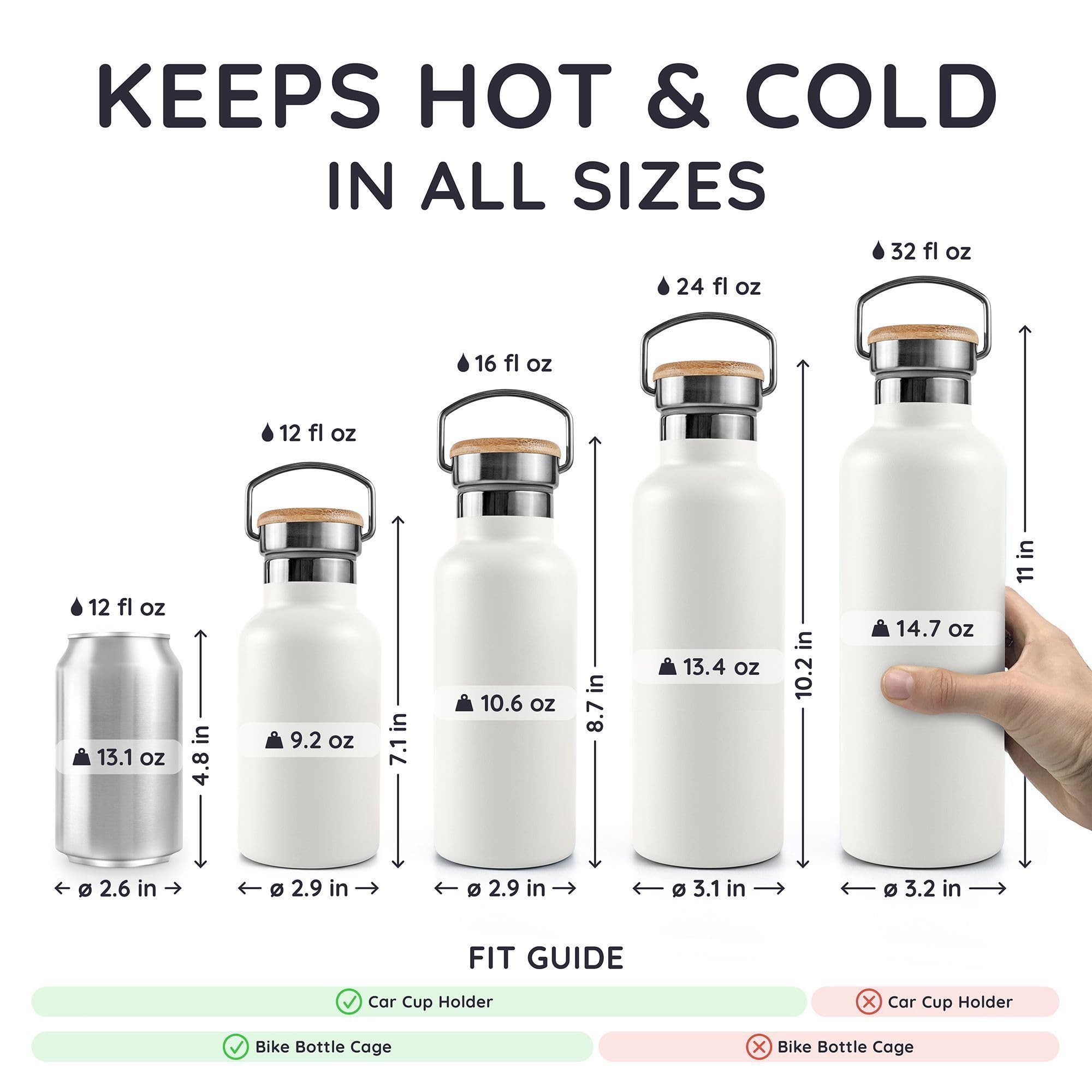 Bambaw wide opening showing space for ice or tea infuser options.