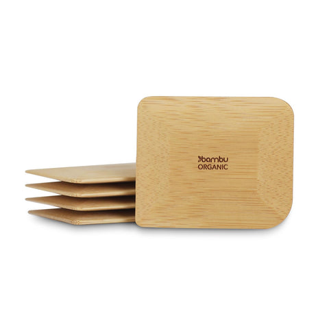 Bambu bamboo pot scraper close-up edge demonstrates a smooth, effective cleaning edge.