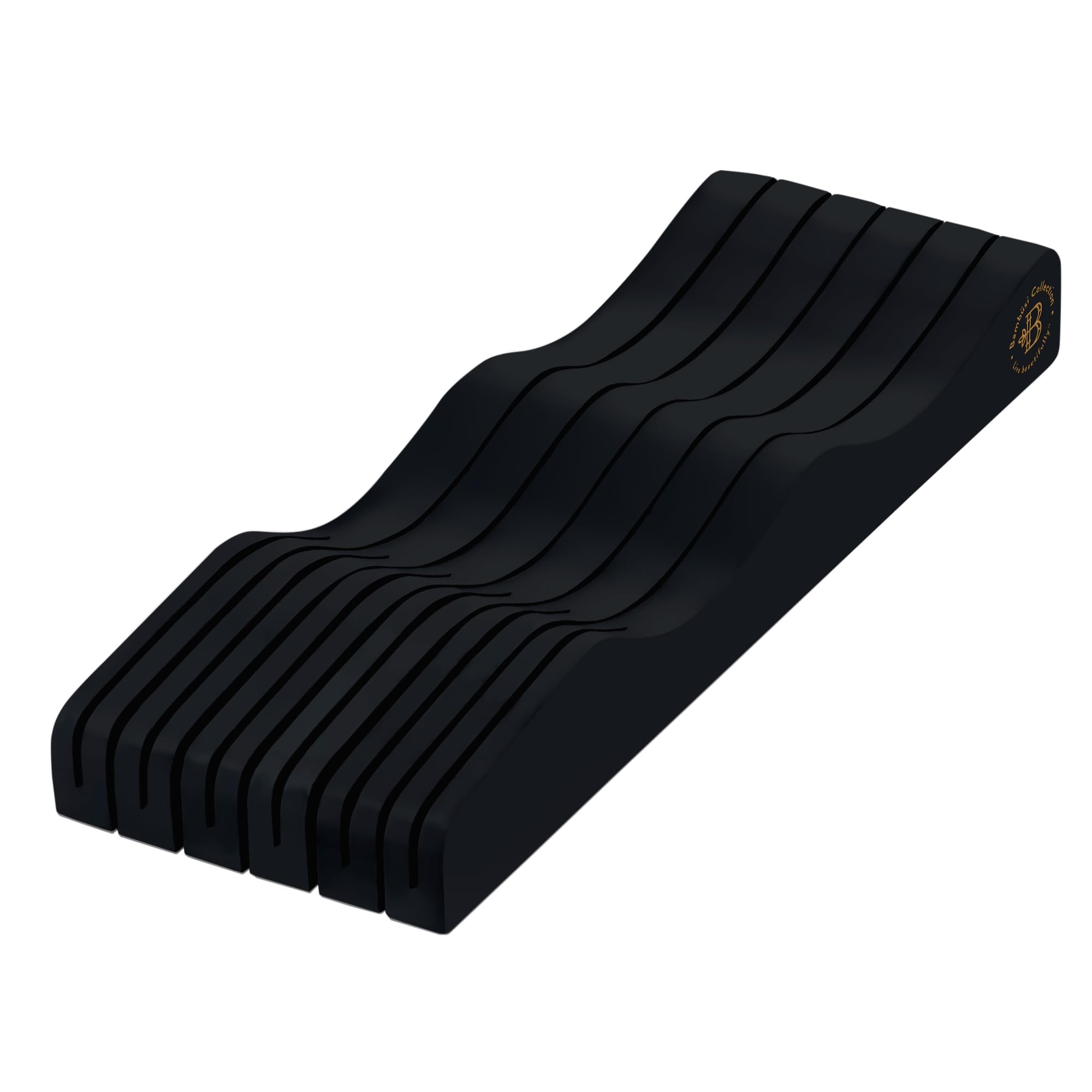 Bambüsi black drawer block complements contemporary kitchen styling.